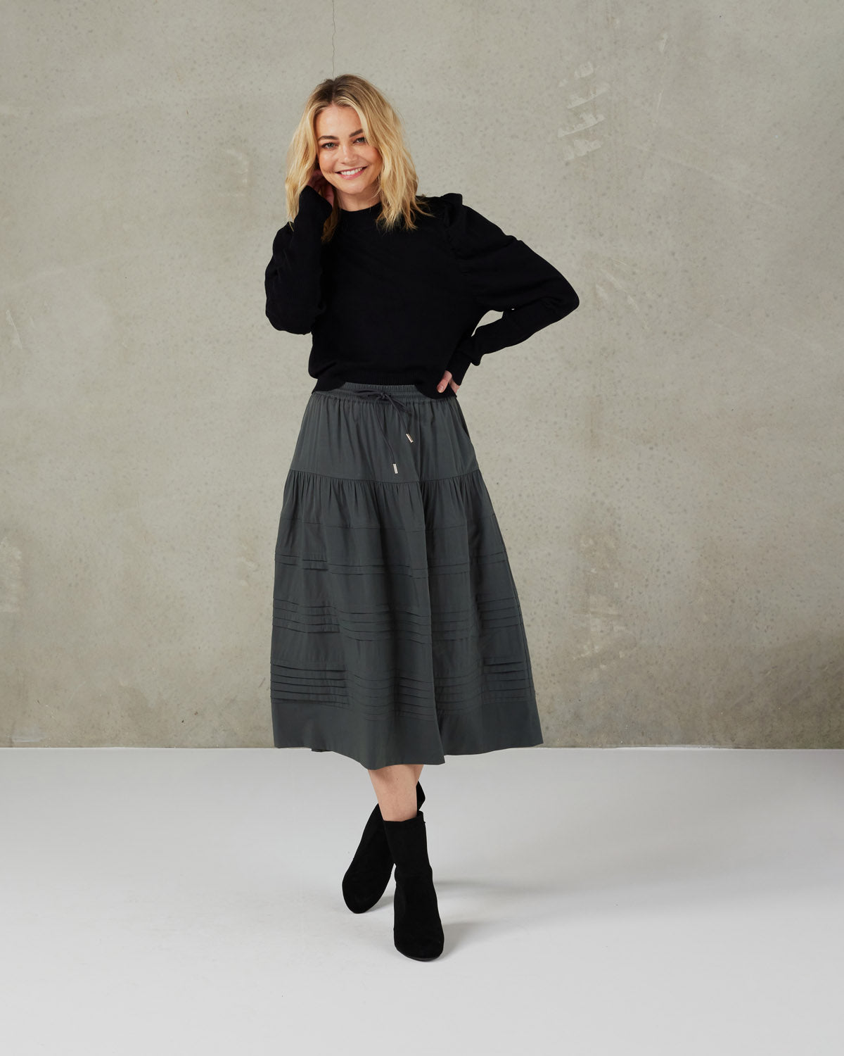 Quin Skirt - Slate green