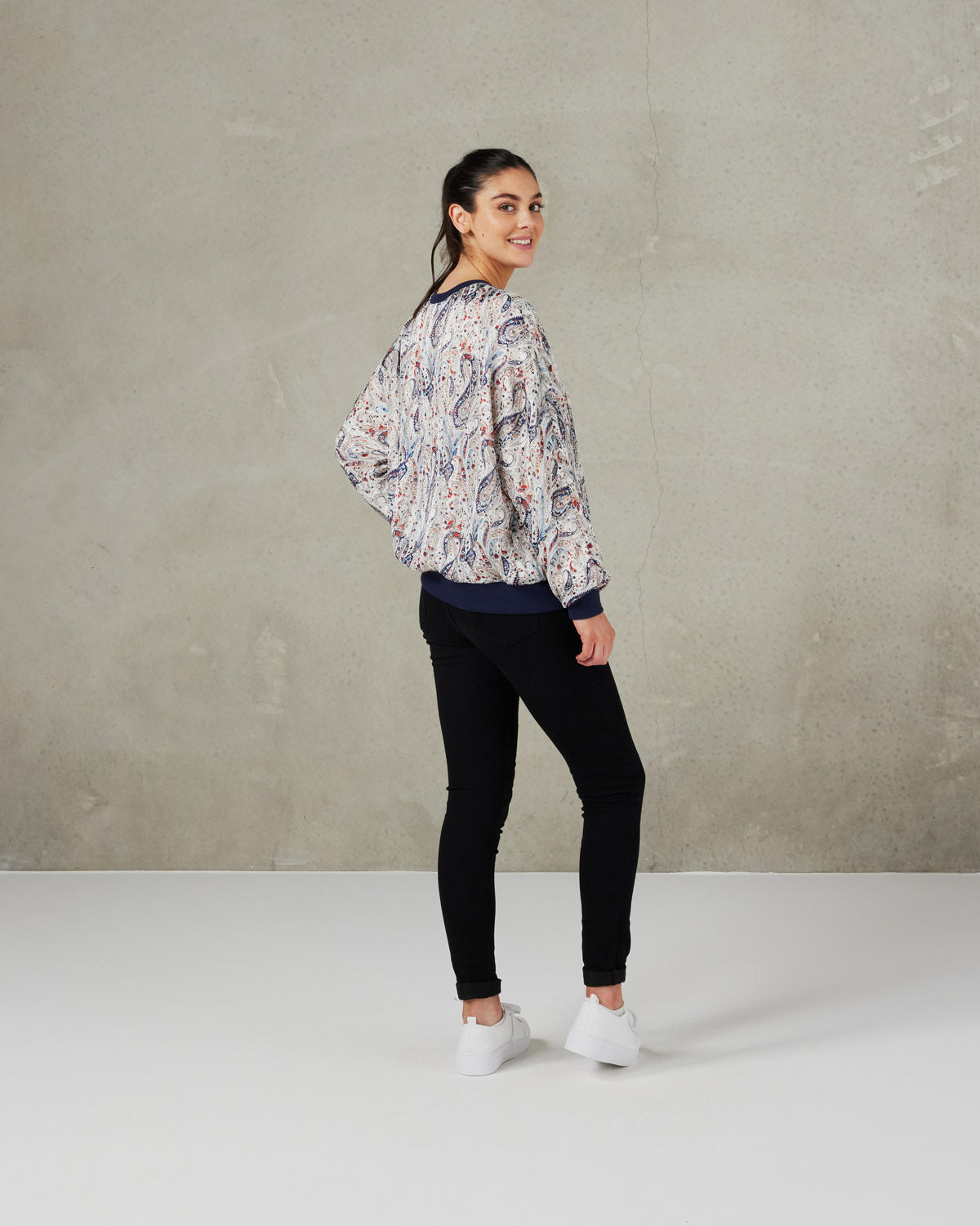 Cassidy Top (White Paisley)