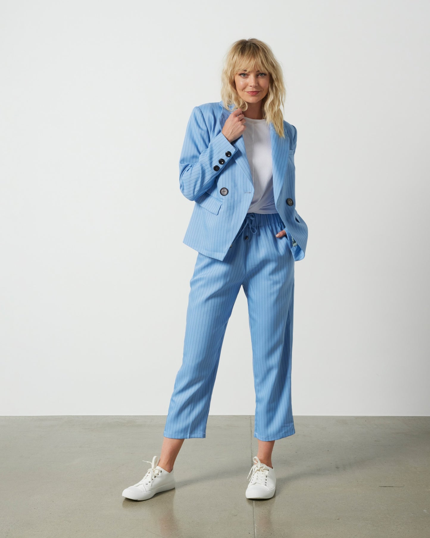 Harry Pant - Blue Pinstripe