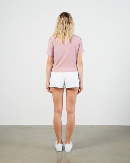 Twist Tee - Dusty Pink