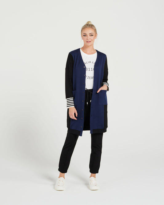 Theory Cardi - Navy/Black