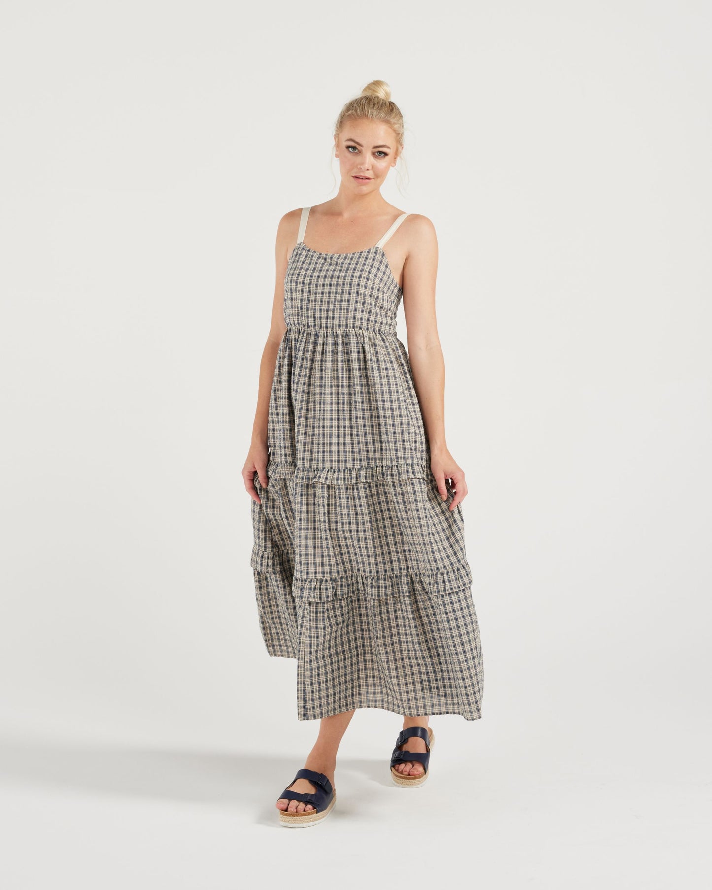 Jenna Dress (ink plaid)