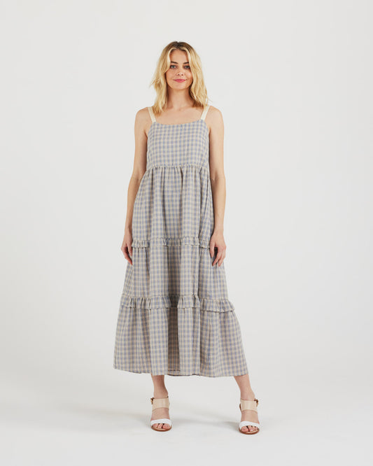 Jenna Dress (blue plaid)