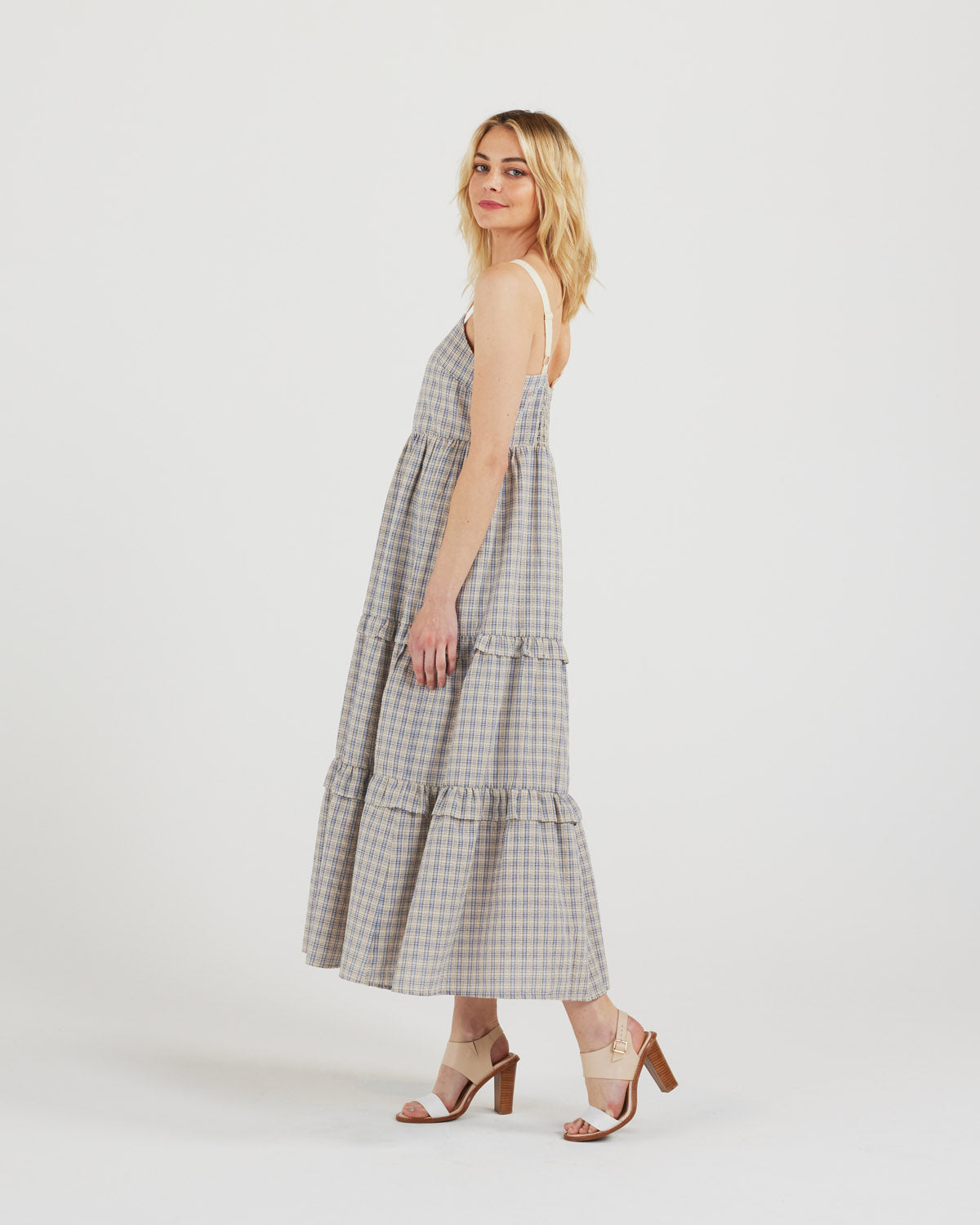 Jenna Dress (blue plaid)