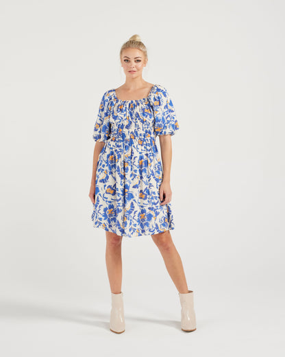 Jasmine Dress (palm beach print)