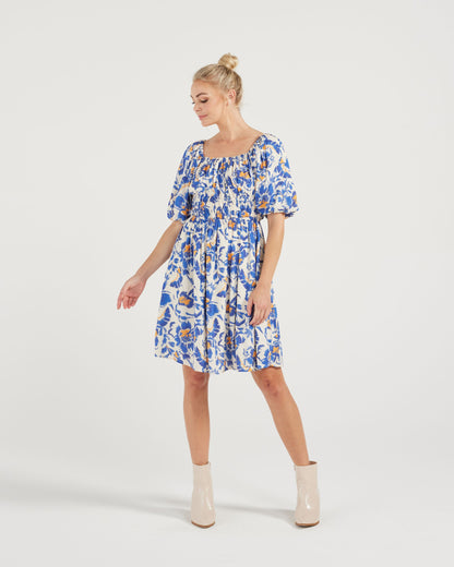 Jasmine Dress (palm beach print)