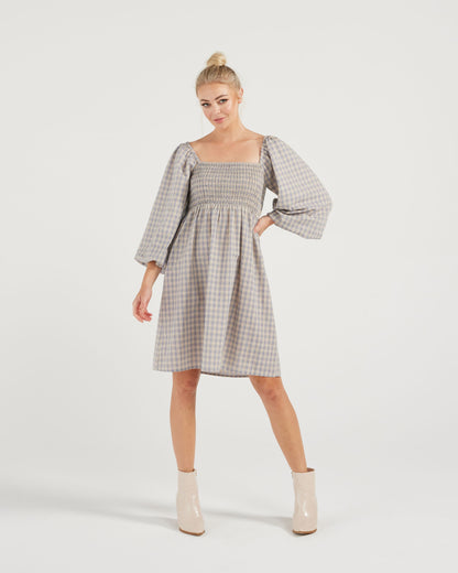 Betty Dress (blue plaid)