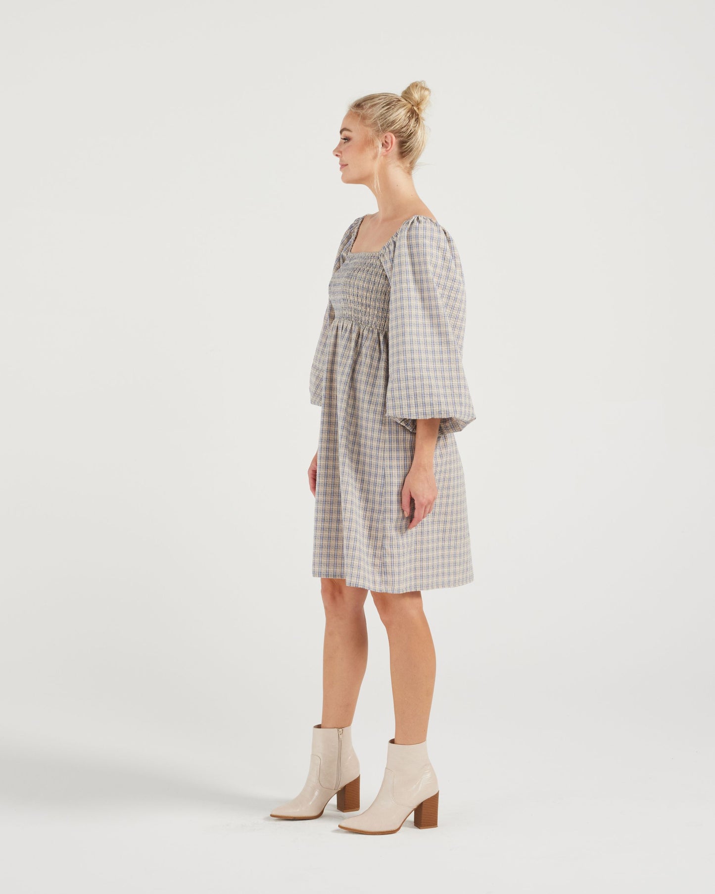 Betty Dress (blue plaid)