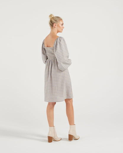 Betty Dress (blue plaid)