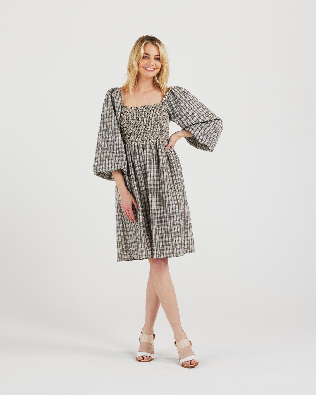 Betty Dress (ink plaid)