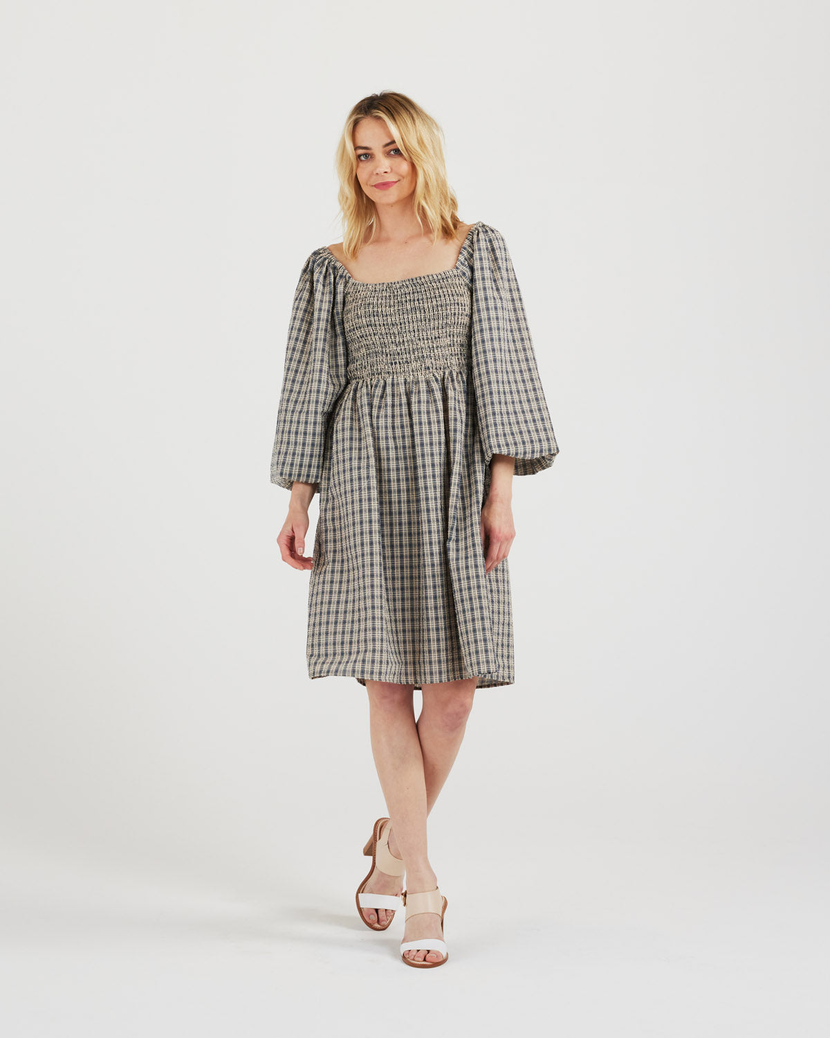 Betty Dress (ink plaid)