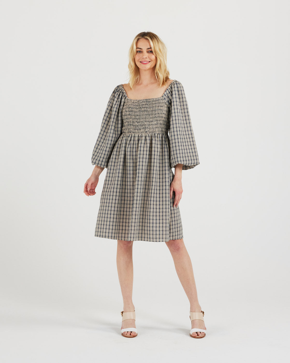 Betty Dress (ink plaid)